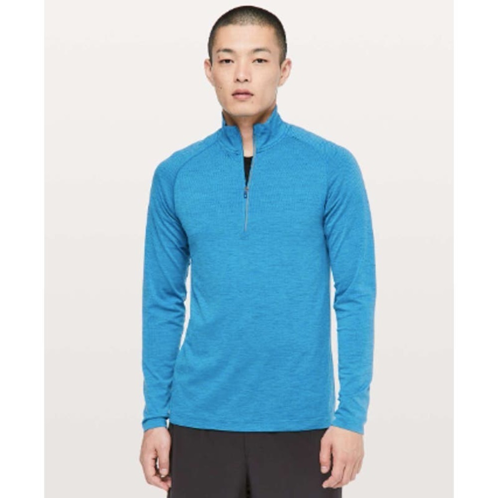 LULULEMON Metal Vent Tech 1/2 Zip Blue Size XL casual running workout everyday